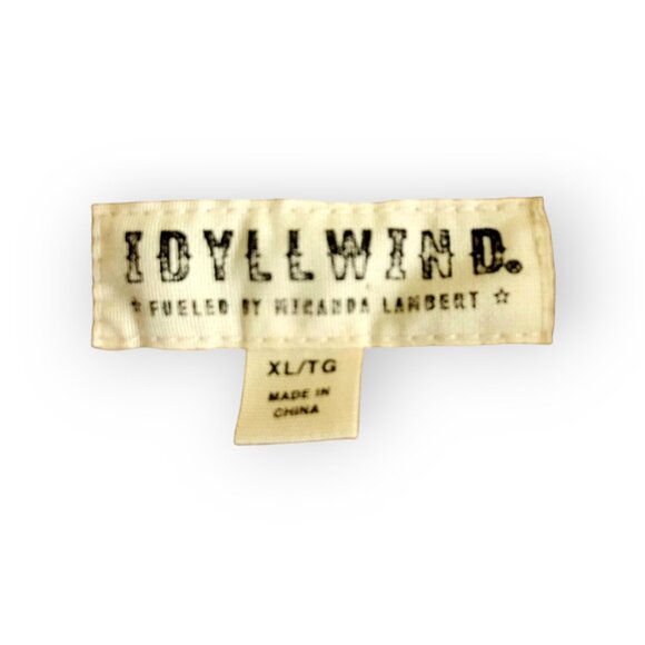 Idyllwind Oak Hill Corduroy Navy/Tan Colorblock Shacket Coastal Cowgirl size XL - Picture 7 of 9